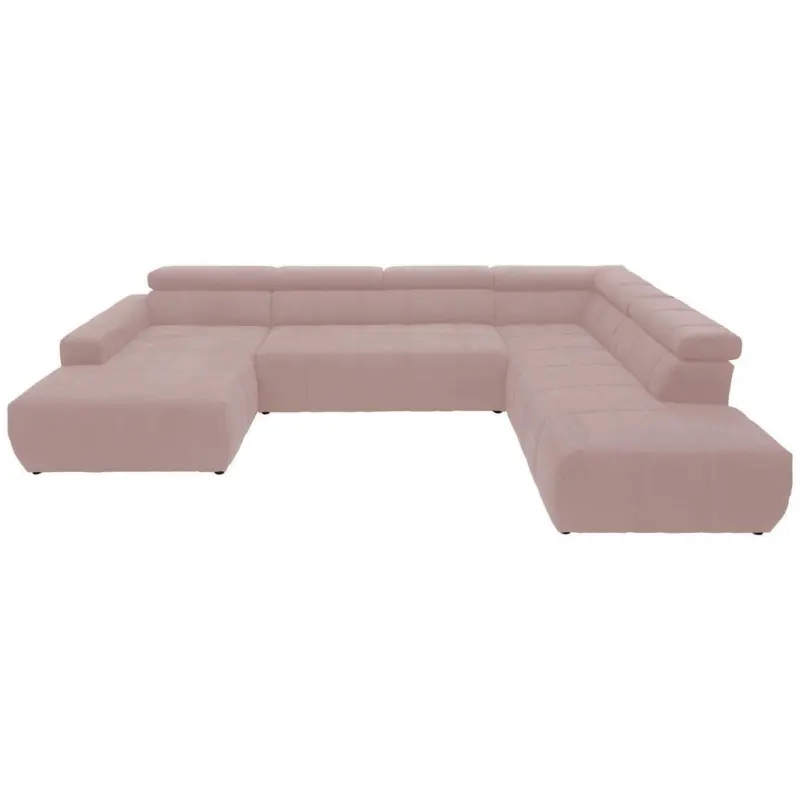 Wohnlandschaft in Mikrofaser Pink