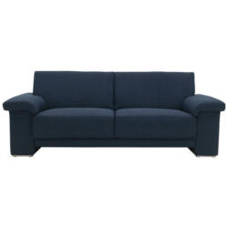 Dreisitzer-Sofa in Webstoff Dunkelblau