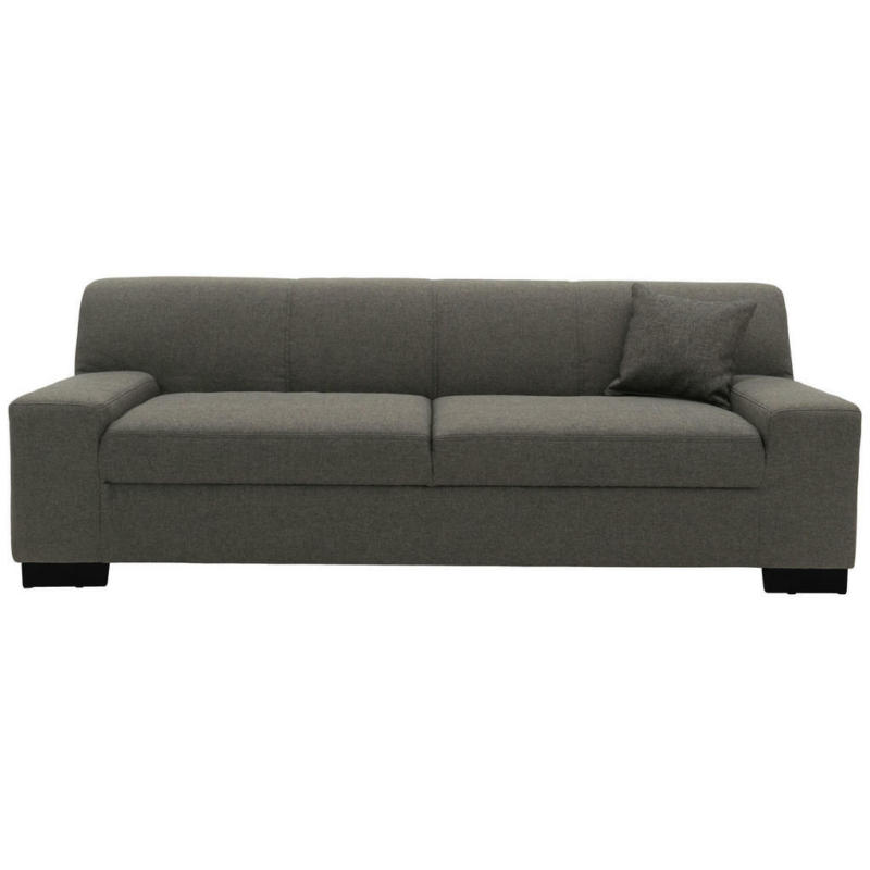 Zweisitzer-Sofa in Webstoff Braun, Schwarz