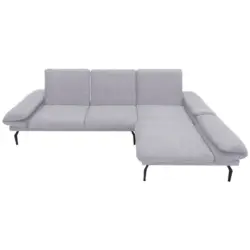Ecksofa in Mikrofaser Grau