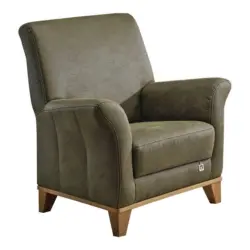 Sessel in Lederlook Dunkelgrün