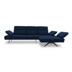 Ecksofa in Samt Blau