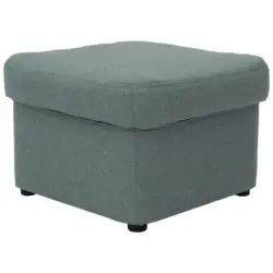 Hocker in Textil Hellblau