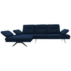 Ecksofa in Samt Blau