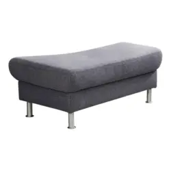 Hocker in Textil Grau