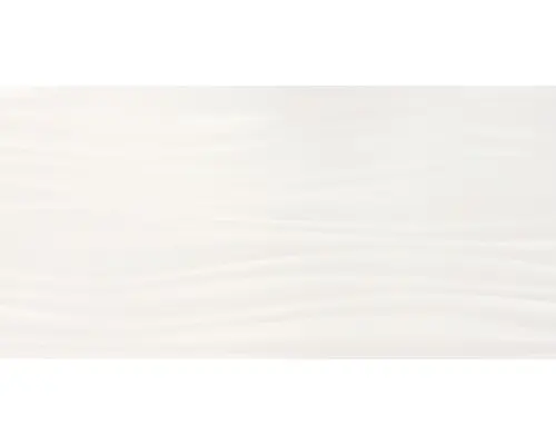 Steingut Dekorfliese Alaska Snow 29,5x59,5 cm weiß glänzend rektifiziert