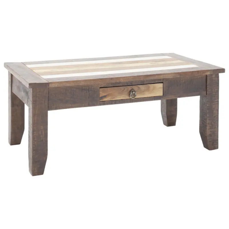 Couchtisch in Holz, Metall 110/45/60 cm