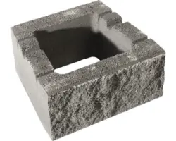 Architektur Böschungsstein 33x30x15 Rauchquarz