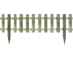 Hornbach Beeteinfassung Mini-Staketenzaun Kopf gerundet 120x30/45 cm kesseldruckimprägniert