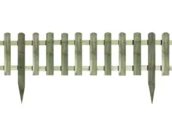 Beeteinfassung Mini-Staketenzaun Kopf gerundet 120x30/45 cm kesseldruckimprägniert