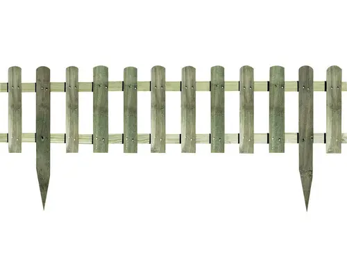 Beeteinfassung Mini-Staketenzaun Kopf gerundet 120x30/45 cm kesseldruckimprägniert
