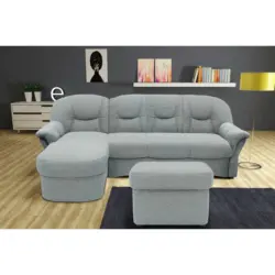 Hocker in Textil Grau