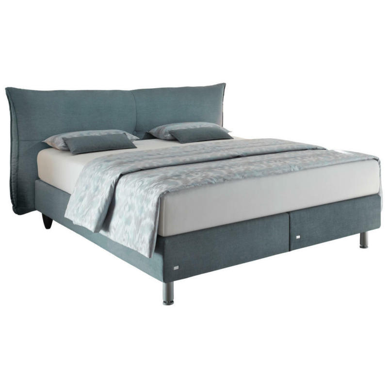 Boxspringbett 200/200 cm in Blau