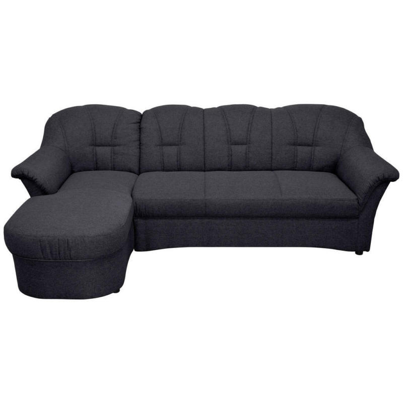 Ecksofa in Webstoff Dunkelblau