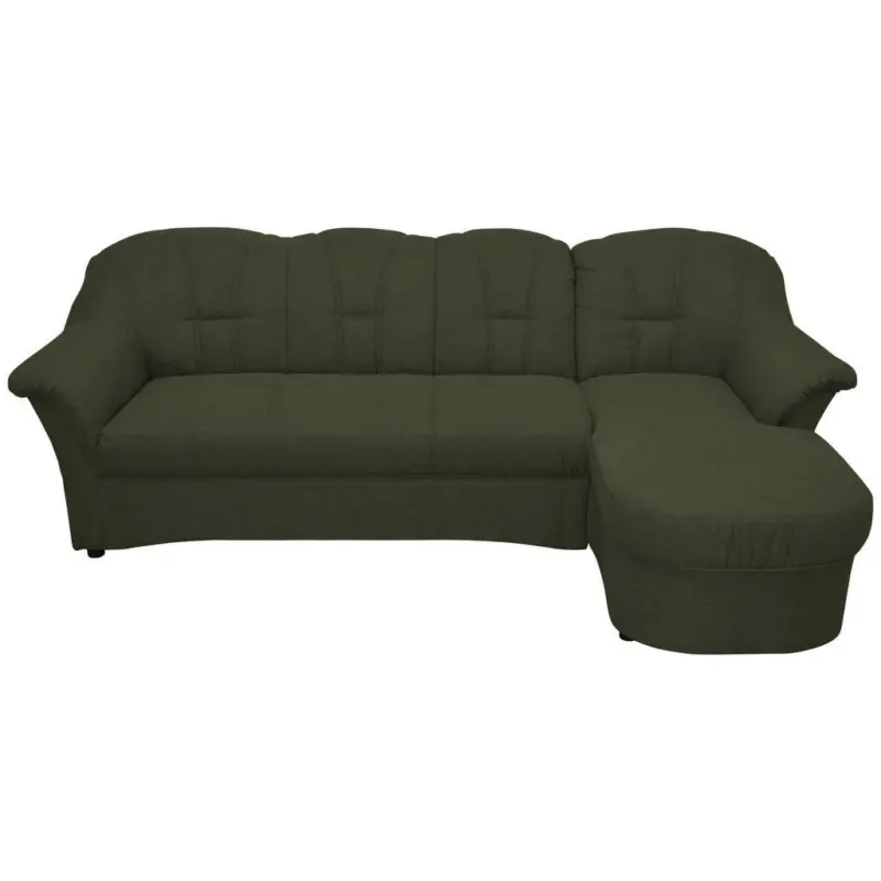 Ecksofa in Webstoff Grün
