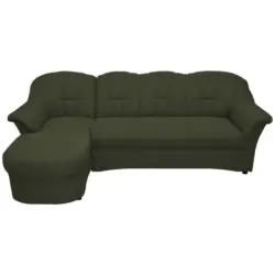 Ecksofa in Webstoff Grün
