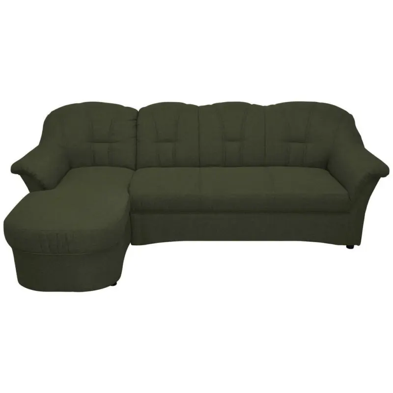 Ecksofa in Webstoff Grün