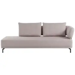 Récamiere in Flachgewebe Hellrosa