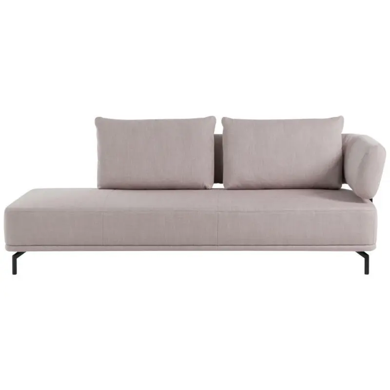 Récamiere in Flachgewebe Hellrosa