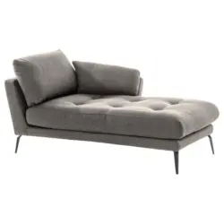 Récamiere in Flachgewebe Braun