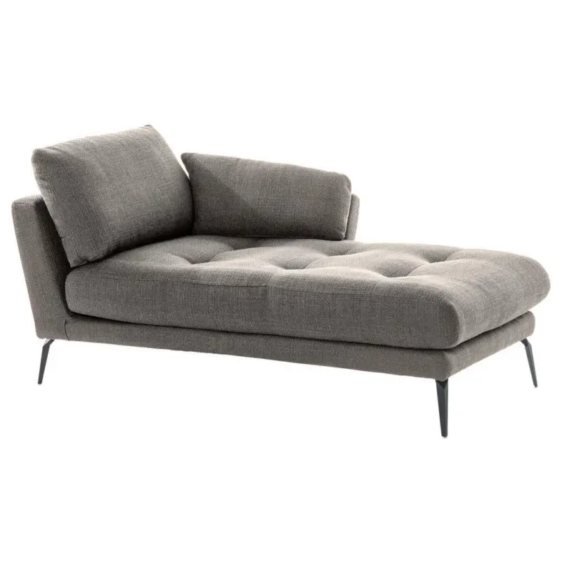 Récamiere in Flachgewebe Braun