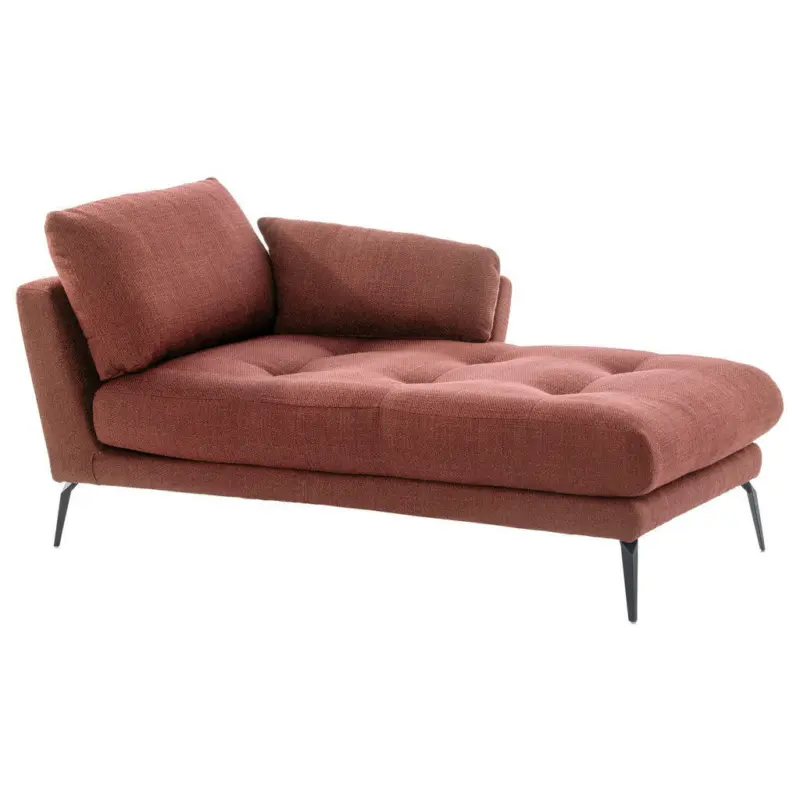 Récamiere in Flachgewebe Terracotta