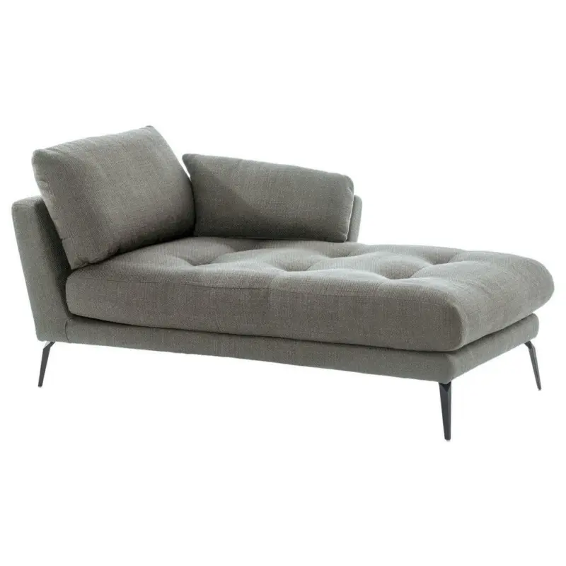 Récamiere in Flachgewebe Dunkelgrau