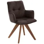 XXXLutz Lauterach - Ihr M&ouml;belhaus bei Bregenz Armlehnstuhl in Holz, Leder Dunkelbraun