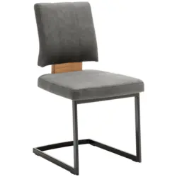 Schwingstuhl in Stahl Mikrofaser