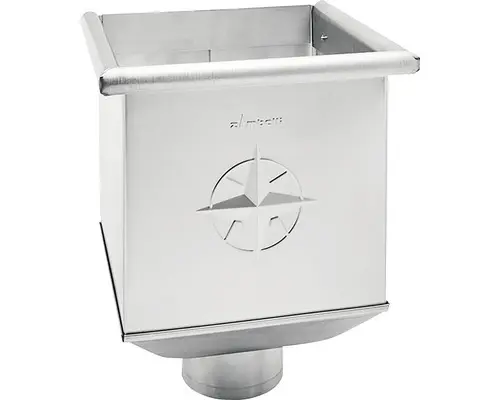 Zambelli Wasserfangkasten Titanzink quadratisch NW 80 220 x 220 x 330 mm