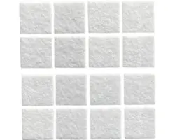 Filzgleiter eckig 22x22 mm weiß selbstklebend 16 Stück