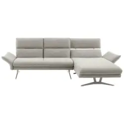 Ecksofa in Flachgewebe Grau