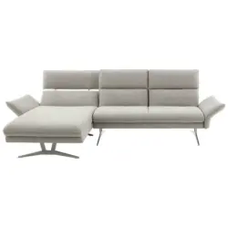 Ecksofa in Flachgewebe Grau