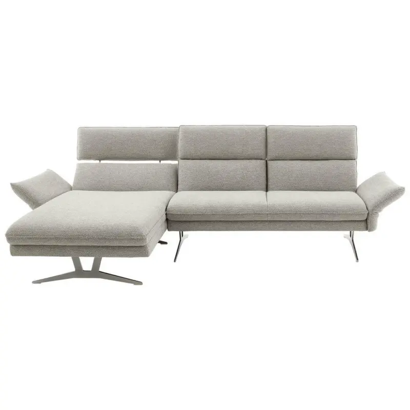 Ecksofa in Flachgewebe Grau