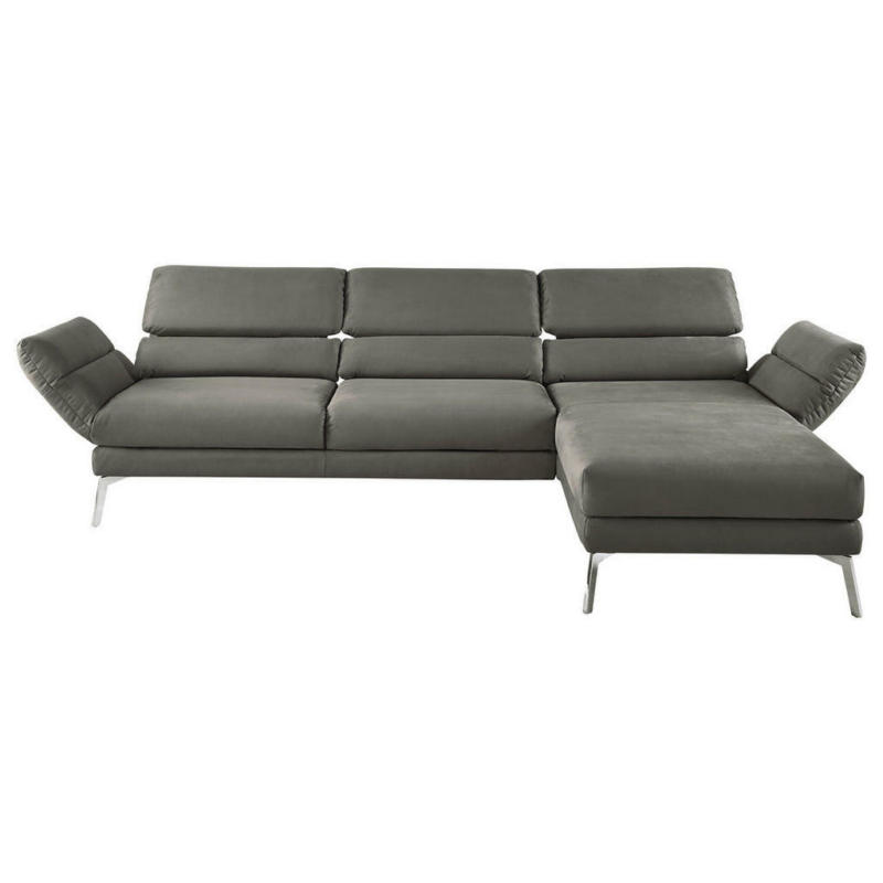 Ecksofa in Mikrofaser Graphitfarben