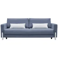 Schlafsofa in Webstoff Blau