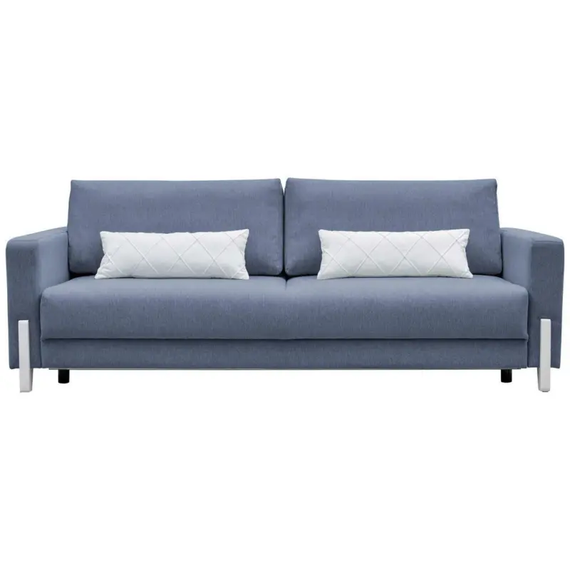 Schlafsofa in Webstoff Blau