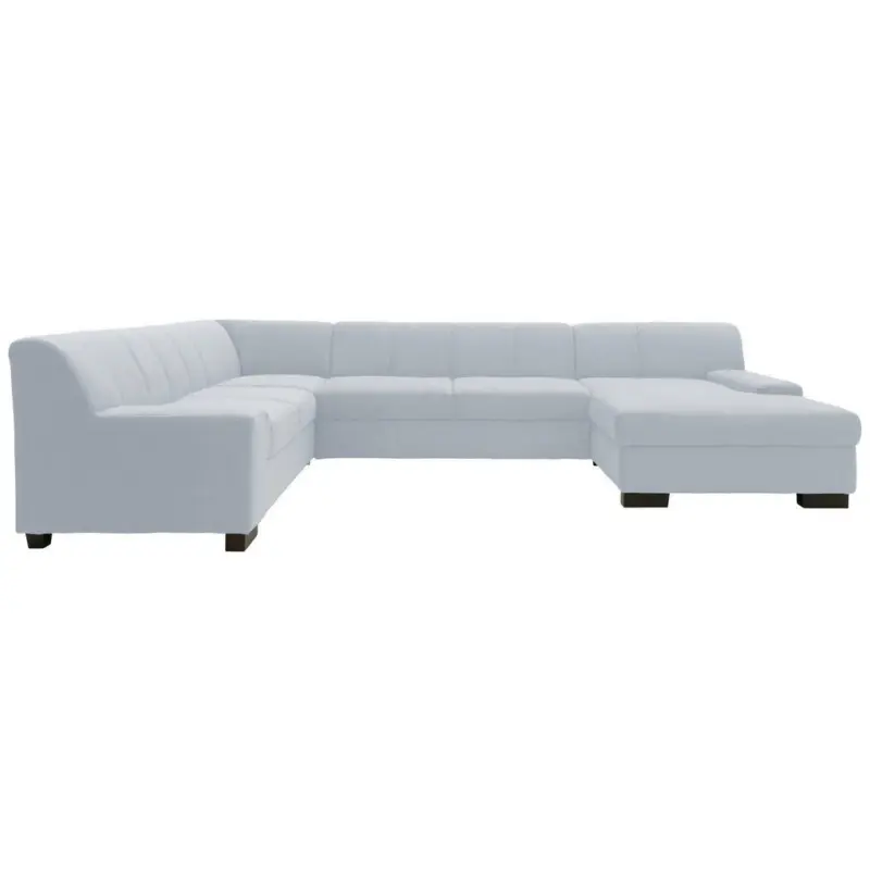 Wohnlandschaft in Webstoff Pastellblau