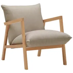 Sessel in Webstoff Hellbraun