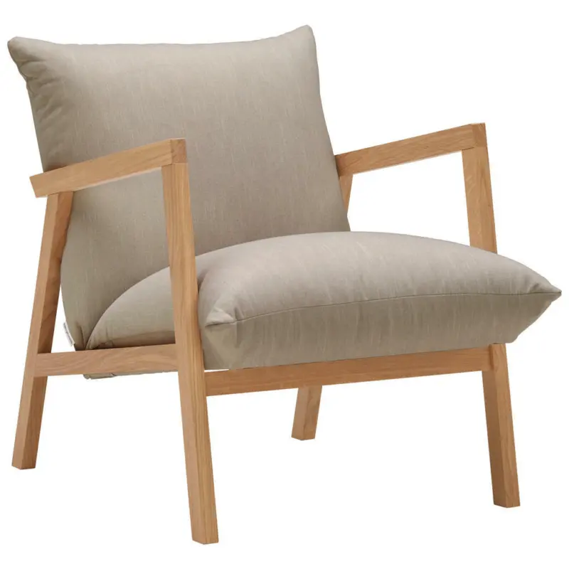 Sessel in Webstoff Hellbraun