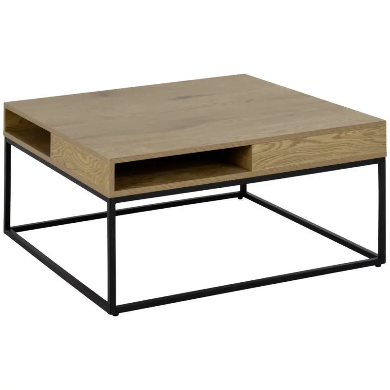 Couchtisch in Metall, Holzwerkstoff 80/80/40 cm