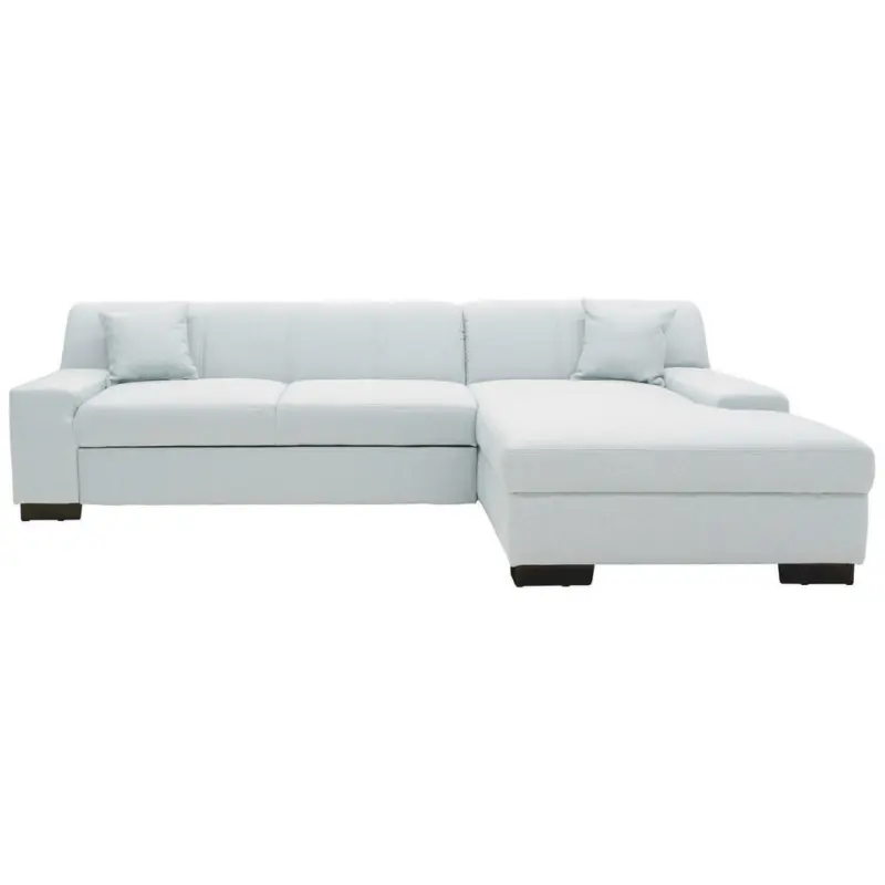 Ecksofa in Webstoff Hellblau