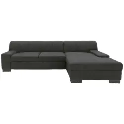 Ecksofa in Webstoff Grau