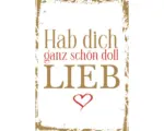 Hornbach Postkarte Hab dich ganz schön doll lieb 10,5x14,8 cm