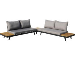 Gartenstuhl acamp Naxos Loungset 78 x 175 x 70 mm Aluminium anthrazit