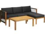 Hornbach Gartenstuhl acamp Malaga Loungeset 66 x 132 x 64 cm Holz