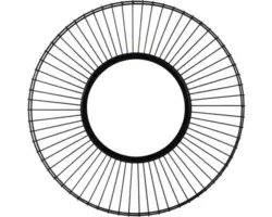 Spiegel 3D Metall schwarz Ø 40 cm