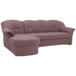 Ecksofa in Webstoff Beere