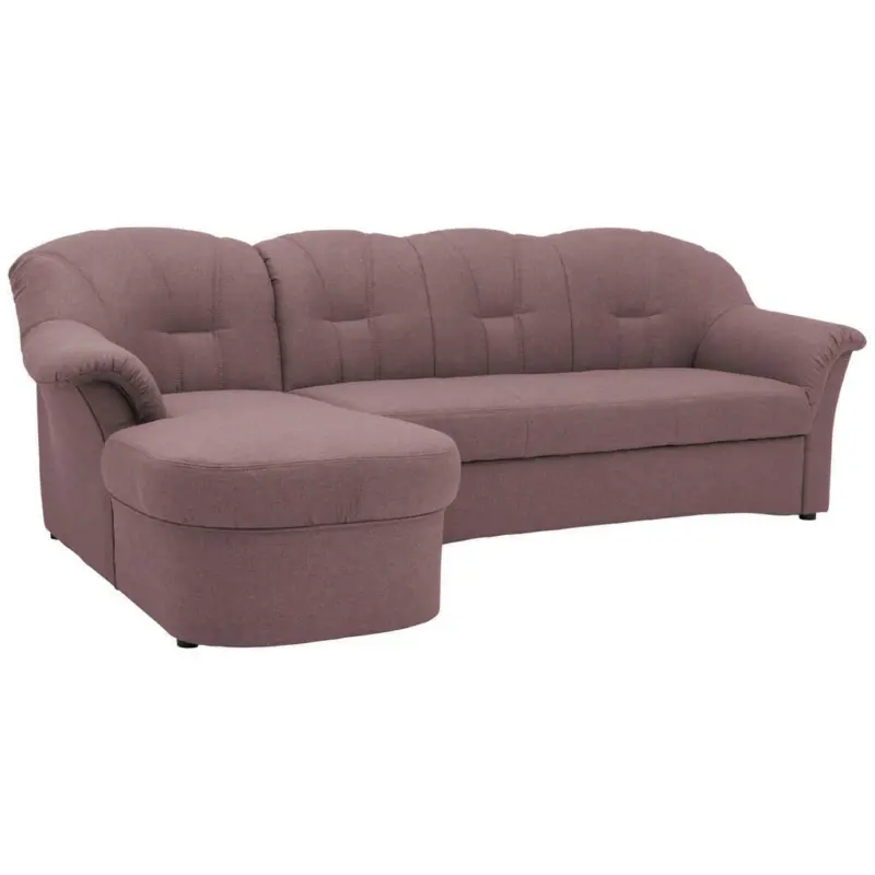 Ecksofa in Webstoff Beere