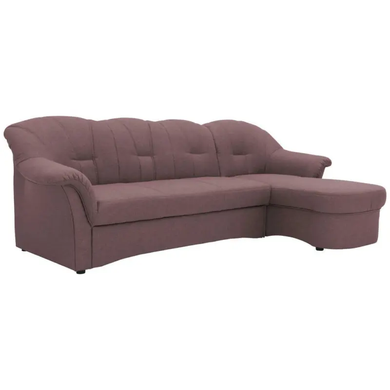 Ecksofa in Webstoff Beere